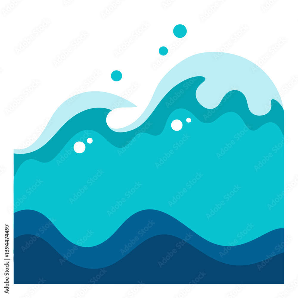 Underwater view of wave rolling over Underwater view of wave rolling over