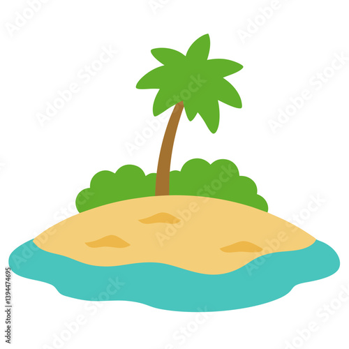 Deserted island with sandy shores