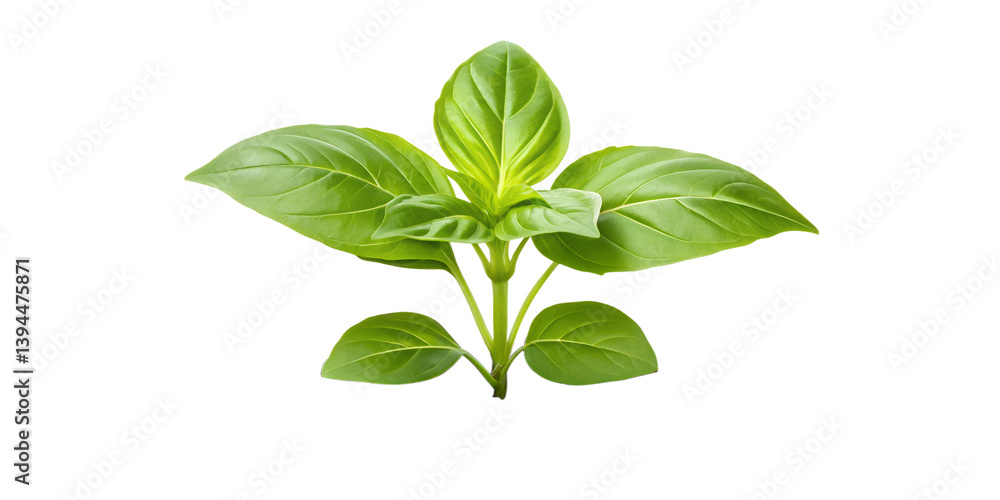 Fototapeta premium Thriving Young Plant in Fertile Soil on White, Healthy Growth, Fresh, Green Life, Cut Out