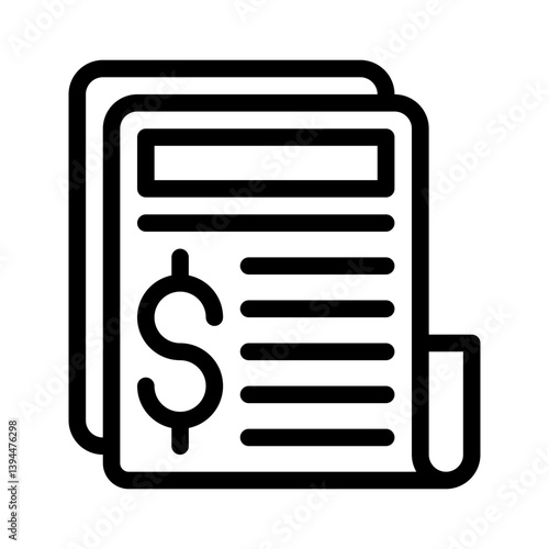 bank statement line icon