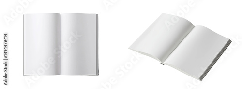 Wallpaper Mural Minimalist isolated mockups of blank open books showcasing clean and neat design suitable for presentations or creative projects Torontodigital.ca