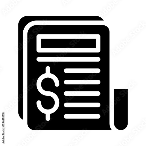 bank statement glyph icon