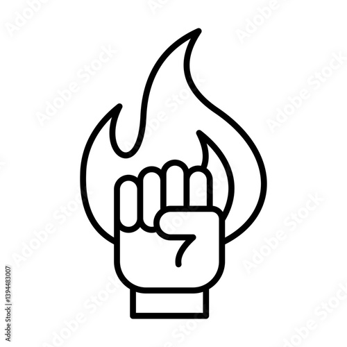 Zeal Line Icon Vector Illustration.
