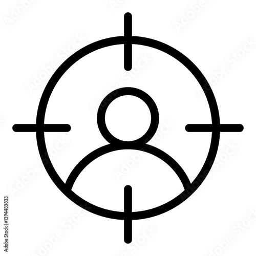 target audience line icon