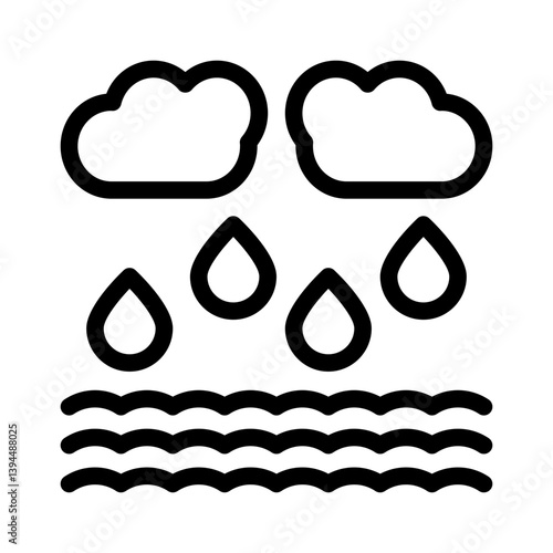 water drop line icon