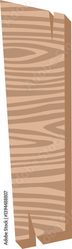 Wood Letter Vector Element Alphabet I