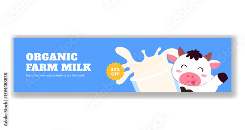 Fresh Milk Background Illustration for World Milk Day Social Media Twitter Ad Content
