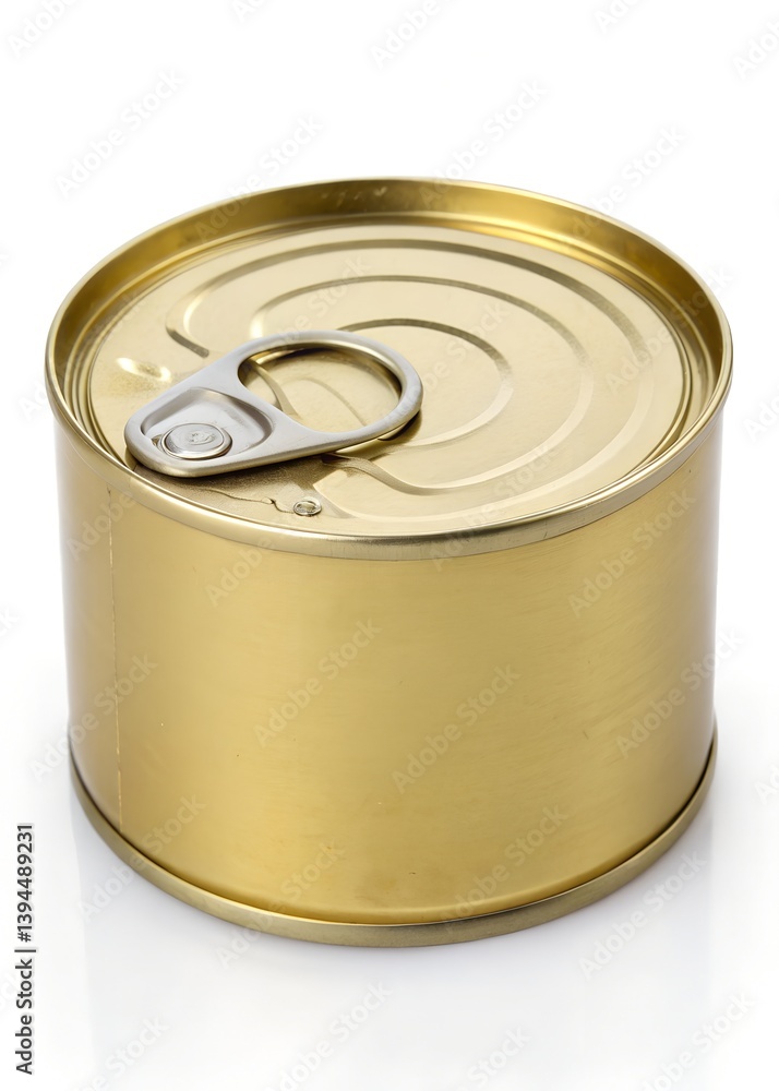 empty golden colored tin can isolated on white background
empty golden colored tin can isolated on white background