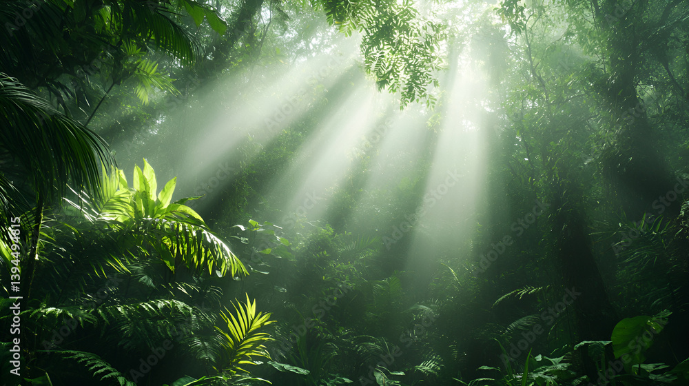 Obraz premium sunlight in the forest