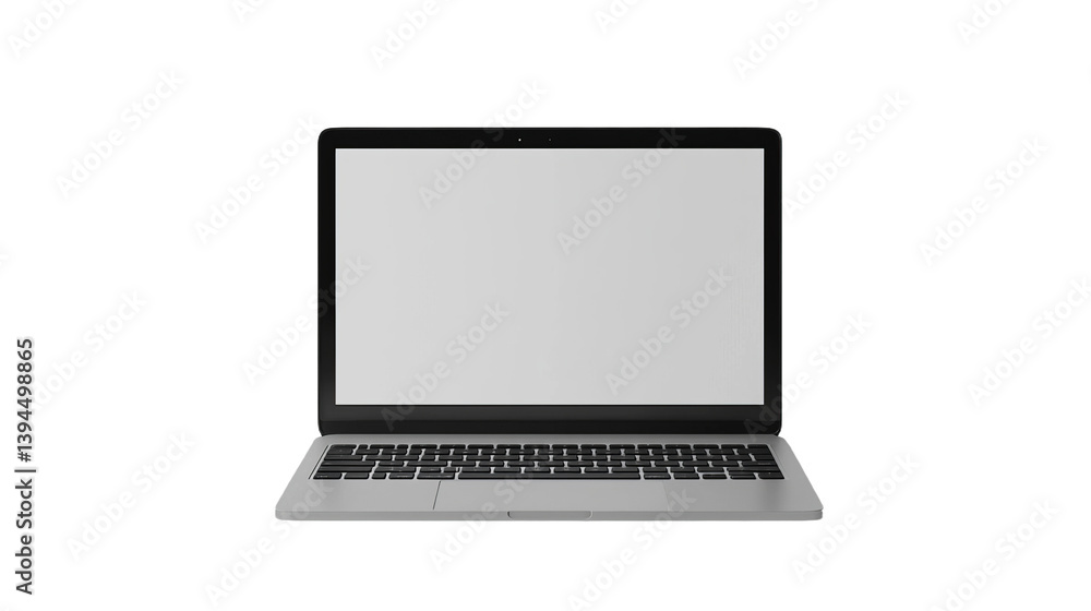 Minimalist isolated mockup of a laptop on a simple background with blank screen ready for design use Minimalist isolated mockup of a laptop on a simple background with blank screen ready for design use
