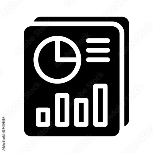 data analytics glyph icon