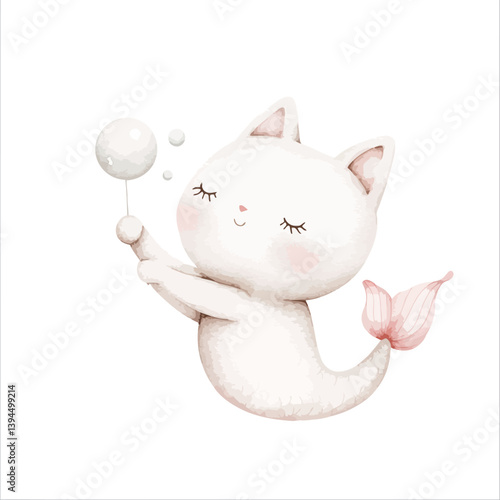 Dreamy Feline Mermaid: A wh...