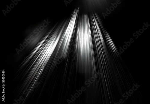 White light beams emanating from above in a mostly dark abstract background