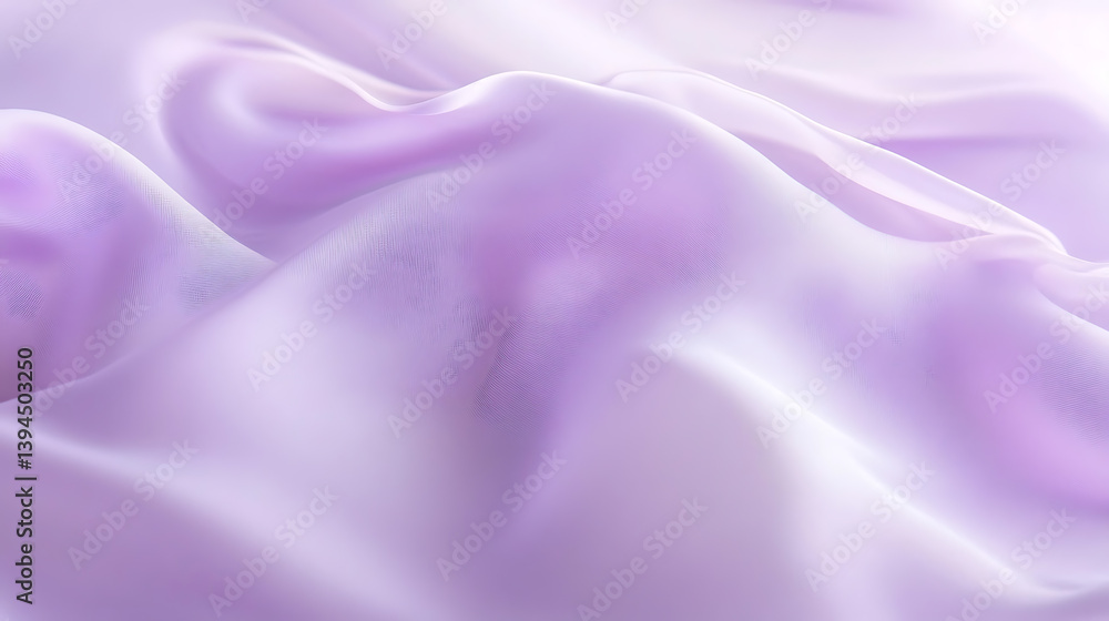 Obraz premium Subtle abstract curves on a light lavender surface, Flowing organic shapes creating a serene, calming design