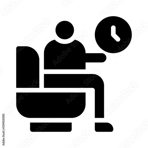 constipation glyph icon