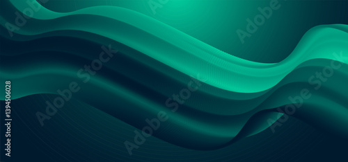 Digital technology internet network speed connection blue green background, cyber nano information, abstract communication, innovation future tech data, Ai big data lines dots, illustration vector 3d