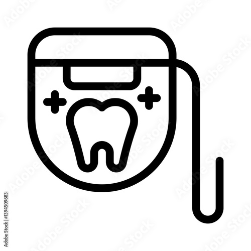 dental floss line icon