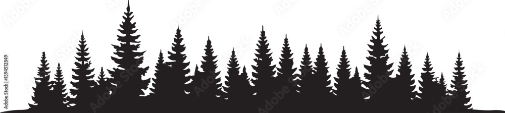 Hiker's Journey Through the Pines Hiker's Journey Through the Pines