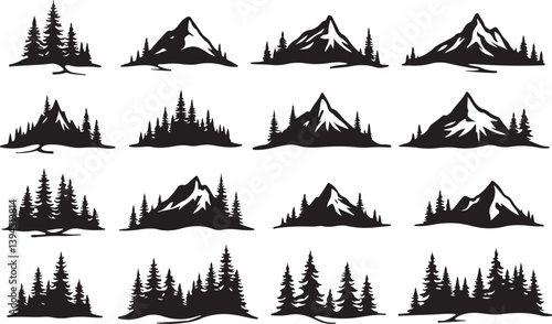 Hiker's Journey Through the Pines"

"Silhouettes of Adventure: Forest & Trail"  Nature Trails & Evergreen Dreams"