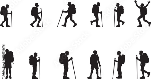 Hiker's Journey Through the Pines"

"Silhouettes of Adventure: Forest & Trail"  Nature Trails & Evergreen Dreams"