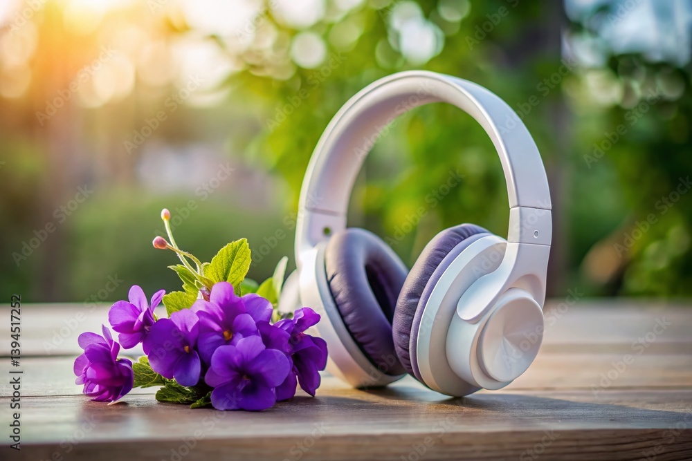 Experience the Future of Audio with Immersive Wireless Headphones Purple Floral Design for Unparalleled Sound Quality