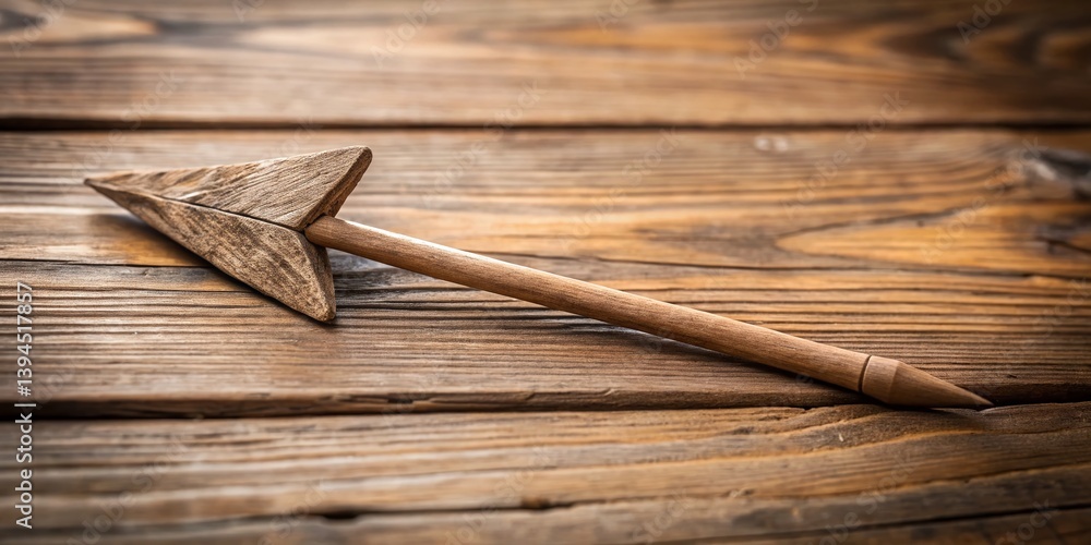 Rustic Wooden Arrow Pointer Engaging Educational Tool for Classroom Instruction and Interactive Learning