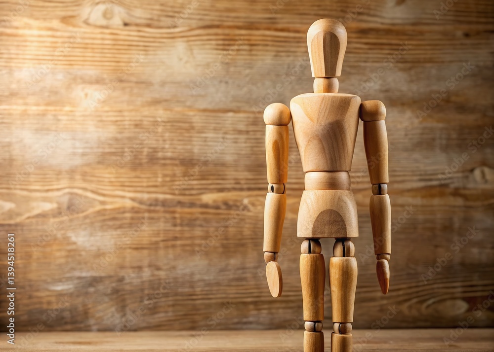 Wooden Martial Arts Dummy for Practice Focus on Precision Striking and Defensive Techniques in a Clean Studio Setting