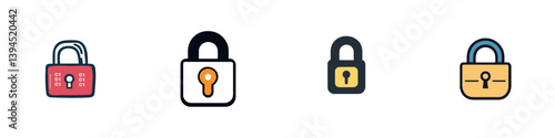 Secure Digital Lock Padlock Safety Symbol Protection