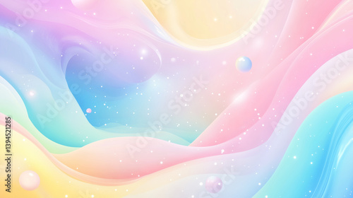 Abstract pastel gradient smooth wave flowing illustration, can be used as background.