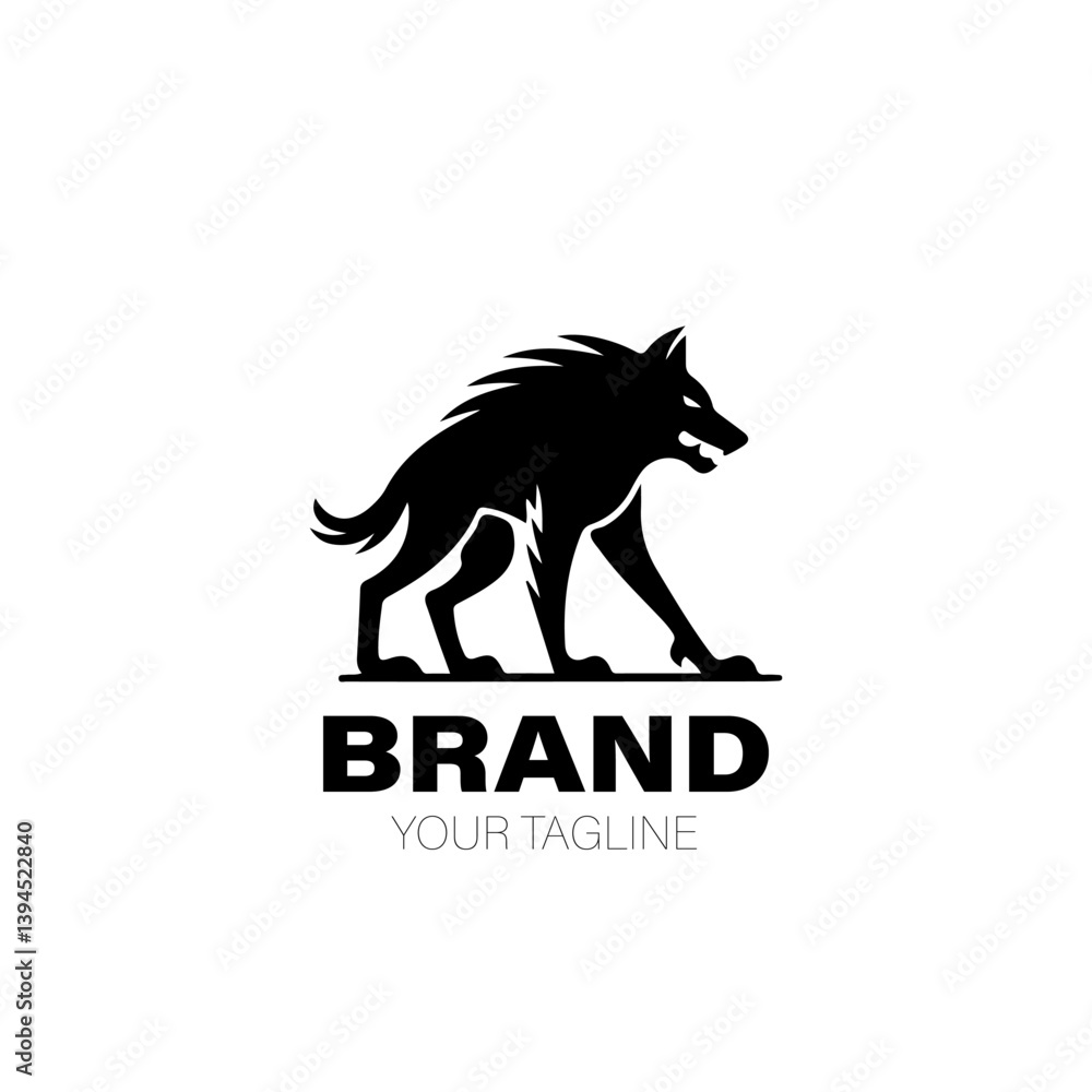 Fototapeta premium Werewolf Logo. Werewolf Logo Design. Werewolf Logo Brand. Werewolf Logo Vector Design Isolated on White Background