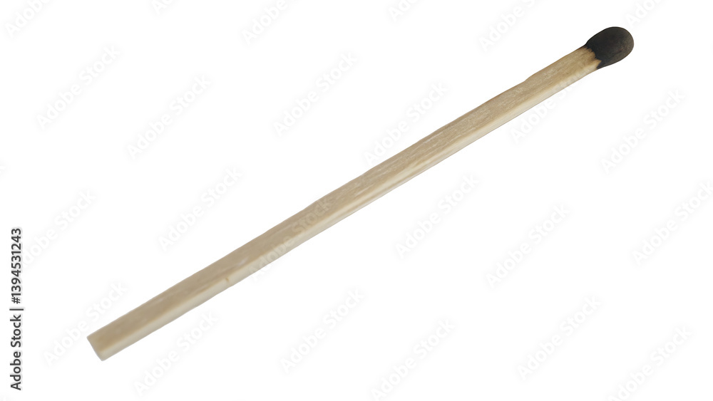 cracked matchstick isolated on white background PNG. GENERATIVE AI cracked matchstick isolated on white background PNG. GENERATIVE AI