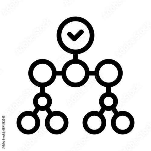 decision tree line icon