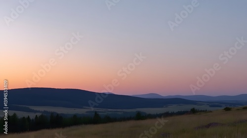 Wallpaper Mural Serene Sunset Over Rolling Hills and Fields Torontodigital.ca