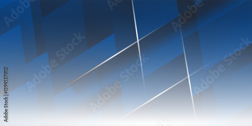 Abstract view of elegant blue lines on dark background with lighting and glitter effects. Vector illustration