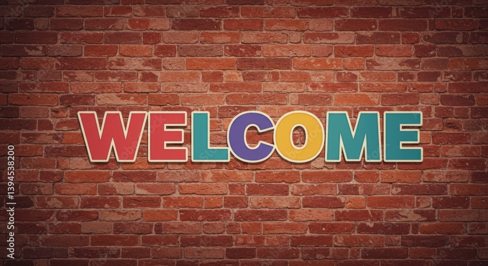 Obraz premium Brick Wall Welcome