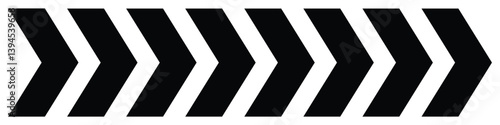 Arrow moving dynamic symbols. Road lines arrow zigzag chevron speeds flat style. Vector illustration.