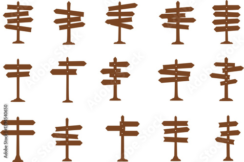 Signpost icon logo design template isolated illustration
