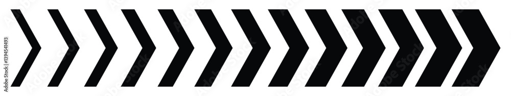 Fototapeta premium Dynamic moving arrow symbol. Arrow dynamic symbol. fast arrows symbols. Sideways arrow icon. arrow road signs, Vector illustration.