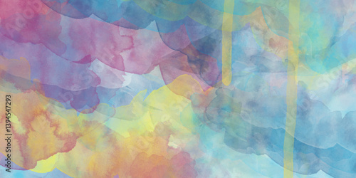 Abstract pastel colors watercolor background. Textured abstract bright watercolor stains background. Abstract artistic background print decorative art design wallpaper painting. 
