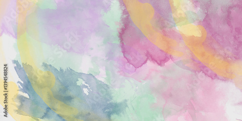 Abstract pastel colors watercolor background. Textured abstract bright watercolor stains background. Abstract artistic background print decorative art design wallpaper painting. 
