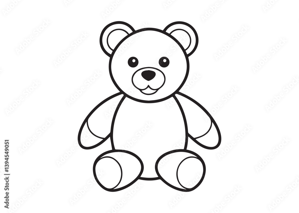 Fototapeta premium Teddy bear silhouette vector