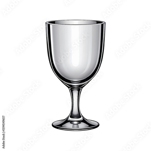 Elegant clear goblet designed for fine beverages and special occasions with a classic shape and polished finish