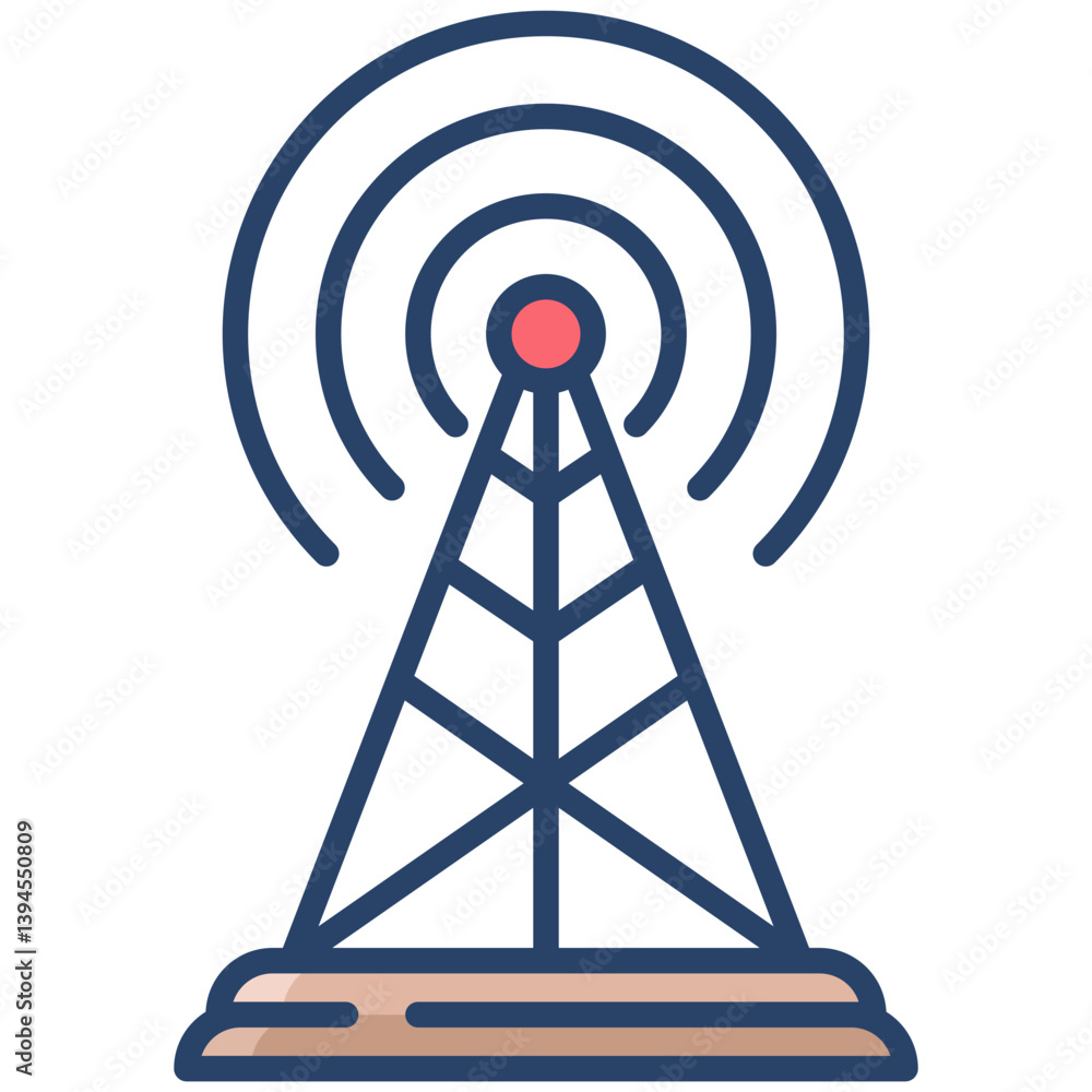 Linear color Antenna icon Linear color Antenna icon