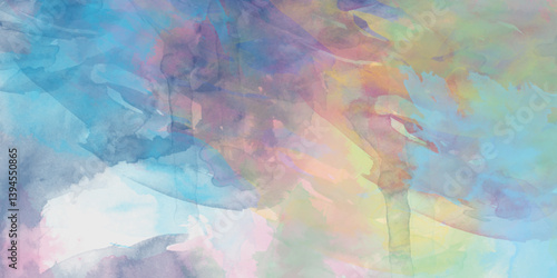 Abstract pastel colors watercolor background. Textured abstract bright watercolor stains background. Abstract artistic background print decorative art design wallpaper painting. 