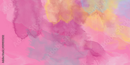 Abstract pastel colors watercolor background. Textured abstract bright watercolor stains background. Abstract artistic background print decorative art design wallpaper painting. 