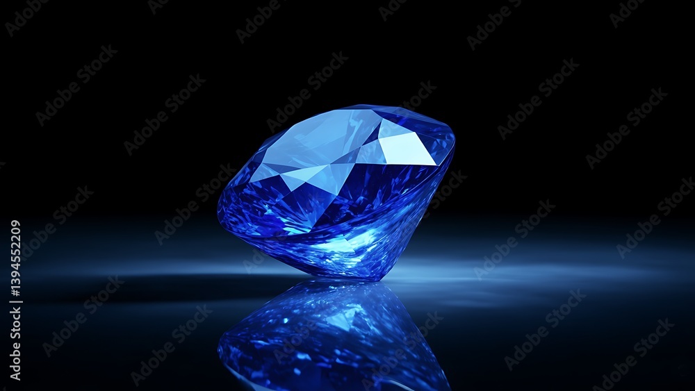 Close Up a Single Sapphire Close Up a Single Sapphire