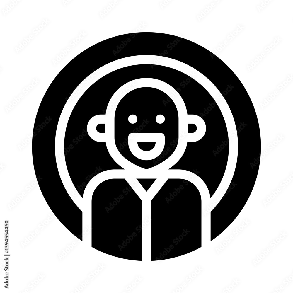 Fototapeta premium user profile glyph icon