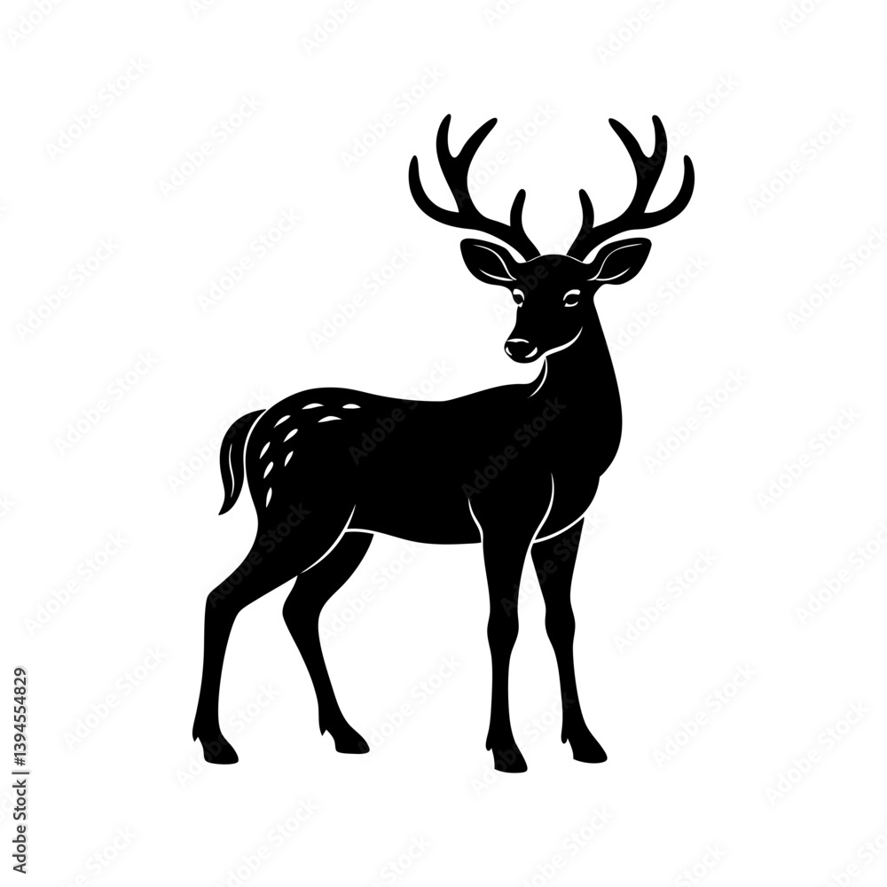 Fototapeta premium Deer Silhouette vector illustration