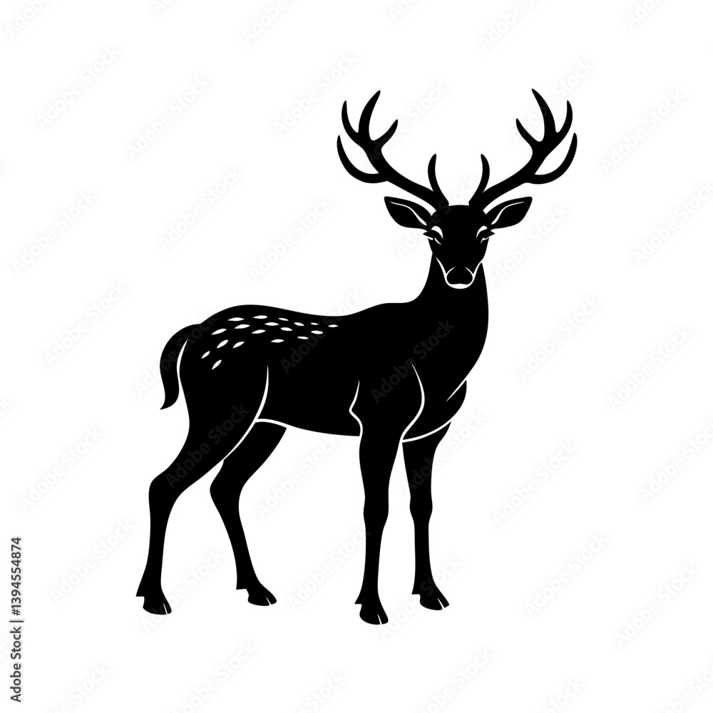 Obraz premium Deer Silhouette vector illustration