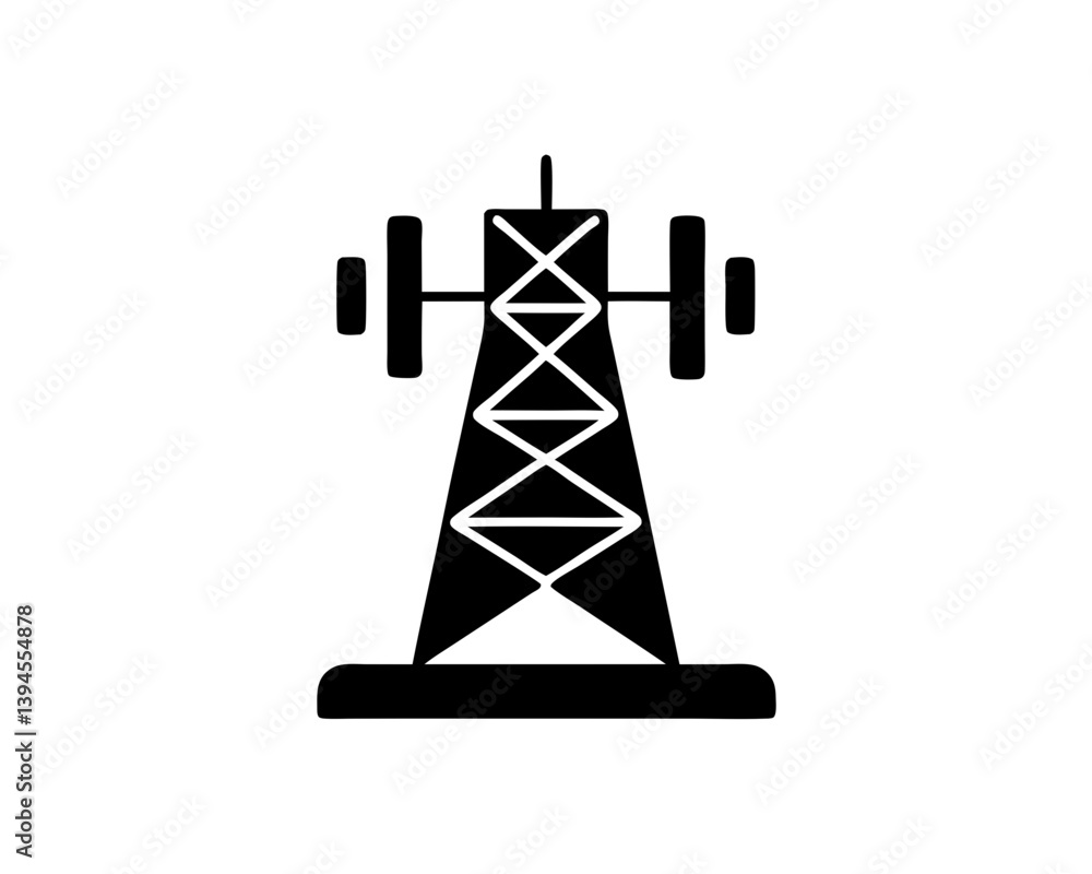 creative details transmission tower icon vector illustration creative details transmission tower icon vector illustration
